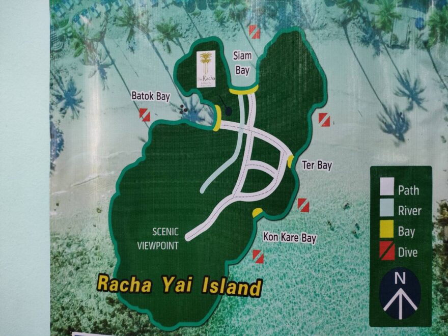 ラチャヤイ島の地図